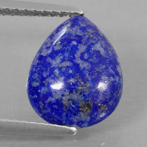 Lapislázuli azul natural de 2,72 ct, en forma de pera, opaco