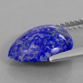 Lapislázuli azul natural de 2,72 ct, en forma de pera, opaco