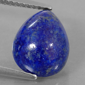 Lapislázuli azul natural de 3,95 ct, en forma de pera, opaco