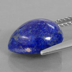 Lapislázuli azul natural de 3,95 ct, en forma de pera, opaco
