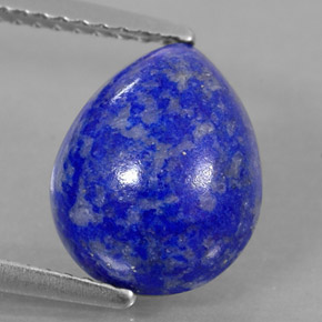 Lapislázuli azul natural de 3,51 ct, en forma de pera, opaco