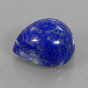 Lapislázuli azul natural de 4,74 ct, en forma de pera, opaco