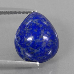 Lapislázuli azul natural de 4,74 ct, en forma de pera, opaco