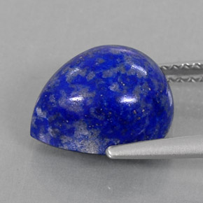 Lapislázuli azul natural de 4,74 ct, en forma de pera, opaco