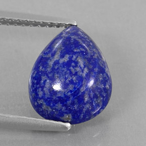 Lapislázuli azul natural de 3,72 ct, en forma de pera, opaco