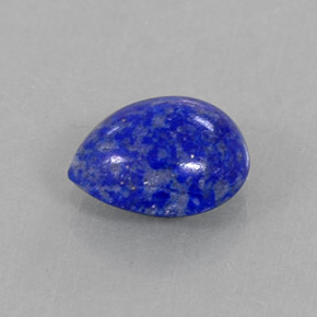 Lapislázuli azul natural de 1,70 ct, en forma de pera, opaco