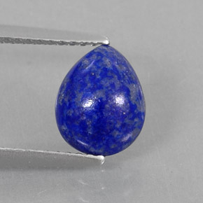 Lapislázuli azul natural de 1,70 ct, en forma de pera, opaco