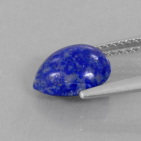 Lapislázuli azul natural de 1,70 ct, en forma de pera, opaco