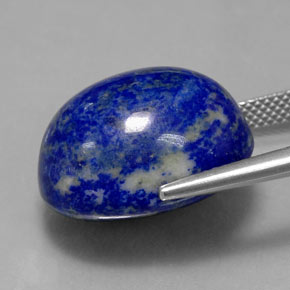 Lapislázuli azul natural de 25,84 ct, corte óvalo, opaco