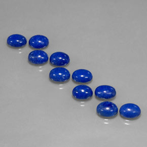 Gemas de lapislázuli azul natural de  ct, corte óvalo, opaco
