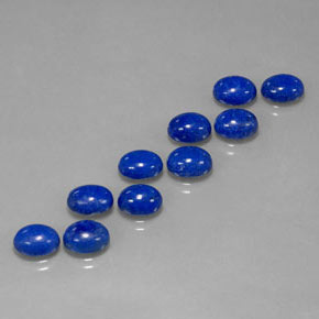 Gemas de lapislázuli azul natural de  ct, corte óvalo, opaco