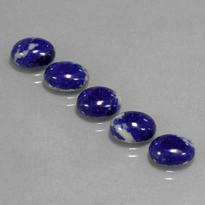 Gemas de lapislázuli azul natural de  ct, corte óvalo, opaco