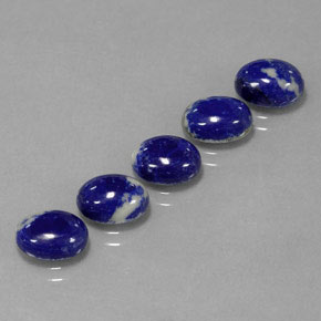 Gemas de lapislázuli azul natural de  ct, corte óvalo, opaco