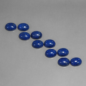 Gemas de lapislázuli azul natural de  ct, corte óvalo, opaco