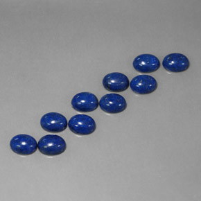 Gemas de lapislázuli azul natural de  ct, corte óvalo, opaco