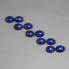 Gemas de lapislázuli azul natural de  ct, corte óvalo, opaco