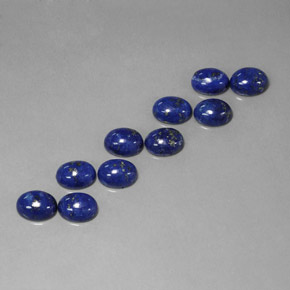 Gemas de lapislázuli azul natural de  ct, corte óvalo, opaco