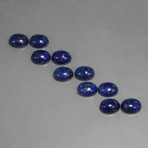 Gemas de lapislázuli azul natural de  ct, corte óvalo, opaco