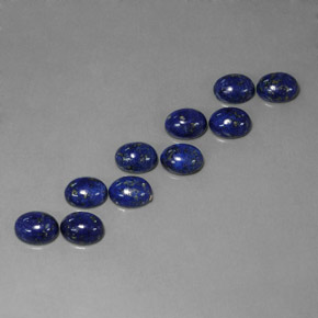 Gemas de lapislázuli azul natural de  ct, corte óvalo, opaco