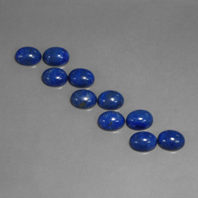 Gemas de lapislázuli azul natural de  ct, corte óvalo, opaco