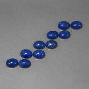 Gemas de lapislázuli azul natural de  ct, corte óvalo, opaco