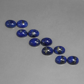 Gemas de lapislázuli azul natural de  ct, corte óvalo, opaco