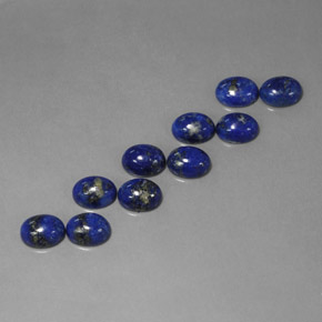Gemas de lapislázuli azul natural de  ct, corte óvalo, opaco