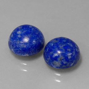 Gemas de lapislázuli azul natural de  ct, corte redondo, opaco