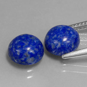 Gemas de lapislázuli azul natural de  ct, corte redondo, opaco