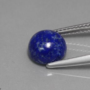 Lapislázuli azul natural de 2,66 ct, corte redondo, opaco