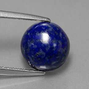 Lapislázuli azul natural de 2,73 ct, corte redondo, opaco