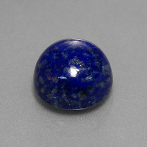 Lapislázuli azul natural de 2,73 ct, corte redondo, opaco