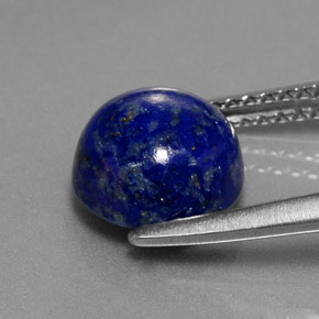 Lapislázuli azul natural de 2,73 ct, corte redondo, opaco