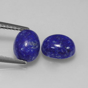 Gemas de lapislázuli azul natural de  ct, corte óvalo, opaco
