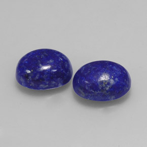 Gemas de lapislázuli azul natural de  ct, corte óvalo, opaco
