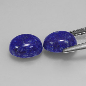Gemas de lapislázuli azul natural de  ct, corte óvalo, opaco