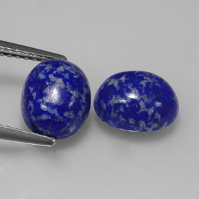 Gemas de lapislázuli azul natural de  ct, corte óvalo, opaco