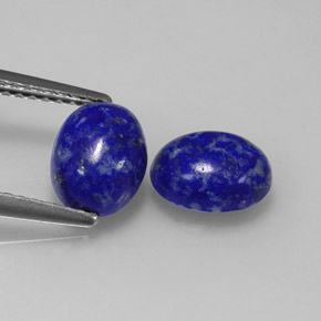 Gemas de lapislázuli azul natural de  ct, corte óvalo, opaco