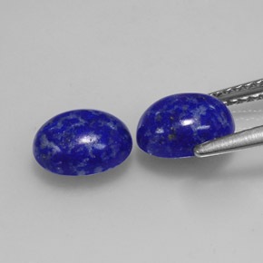 Gemas de lapislázuli azul natural de  ct, corte óvalo, opaco