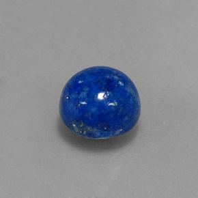 Lapislázuli azul natural de 3,61 ct, corte redondo, opaco