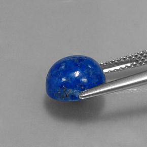 Lapislázuli azul natural de 3,61 ct, corte redondo, opaco