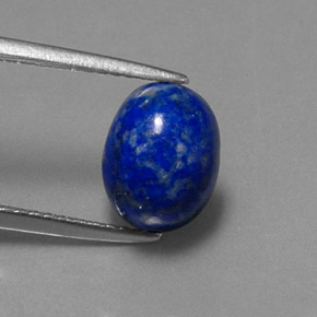 Lapislázuli azul natural de 2,91 ct, corte óvalo, opaco
