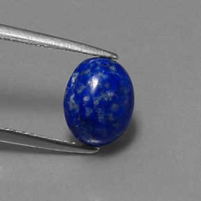 Lapislázuli azul natural de 2,17 ct, corte óvalo, opaco