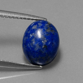 Lapislázuli azul natural de 3,46 ct, corte óvalo, opaco
