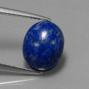 Lapislázuli azul natural de 3,22 ct, corte óvalo, opaco