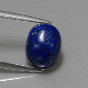 Lapislázuli azul natural de 2,89 ct, corte óvalo, opaco