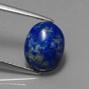 Lapislázuli azul natural de 2,92 ct, corte óvalo, opaco