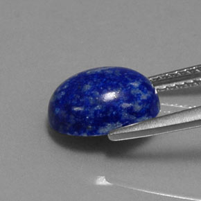 Lapislázuli azul natural de 3,23 ct, corte óvalo, opaco