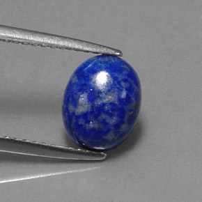 Lapislázuli azul natural de 1,67 ct, corte óvalo, opaco
