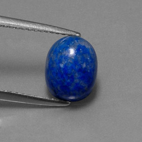 Lapislázuli azul natural de 2,50 ct, corte óvalo, opaco